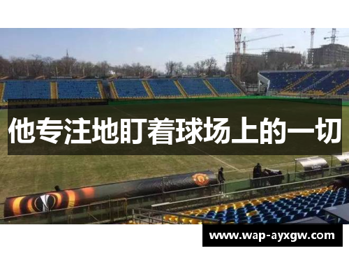 他专注地盯着球场上的一切